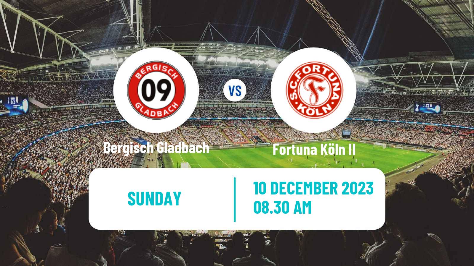 Soccer German Oberliga Mittelrhein Bergisch Gladbach - Fortuna Köln II