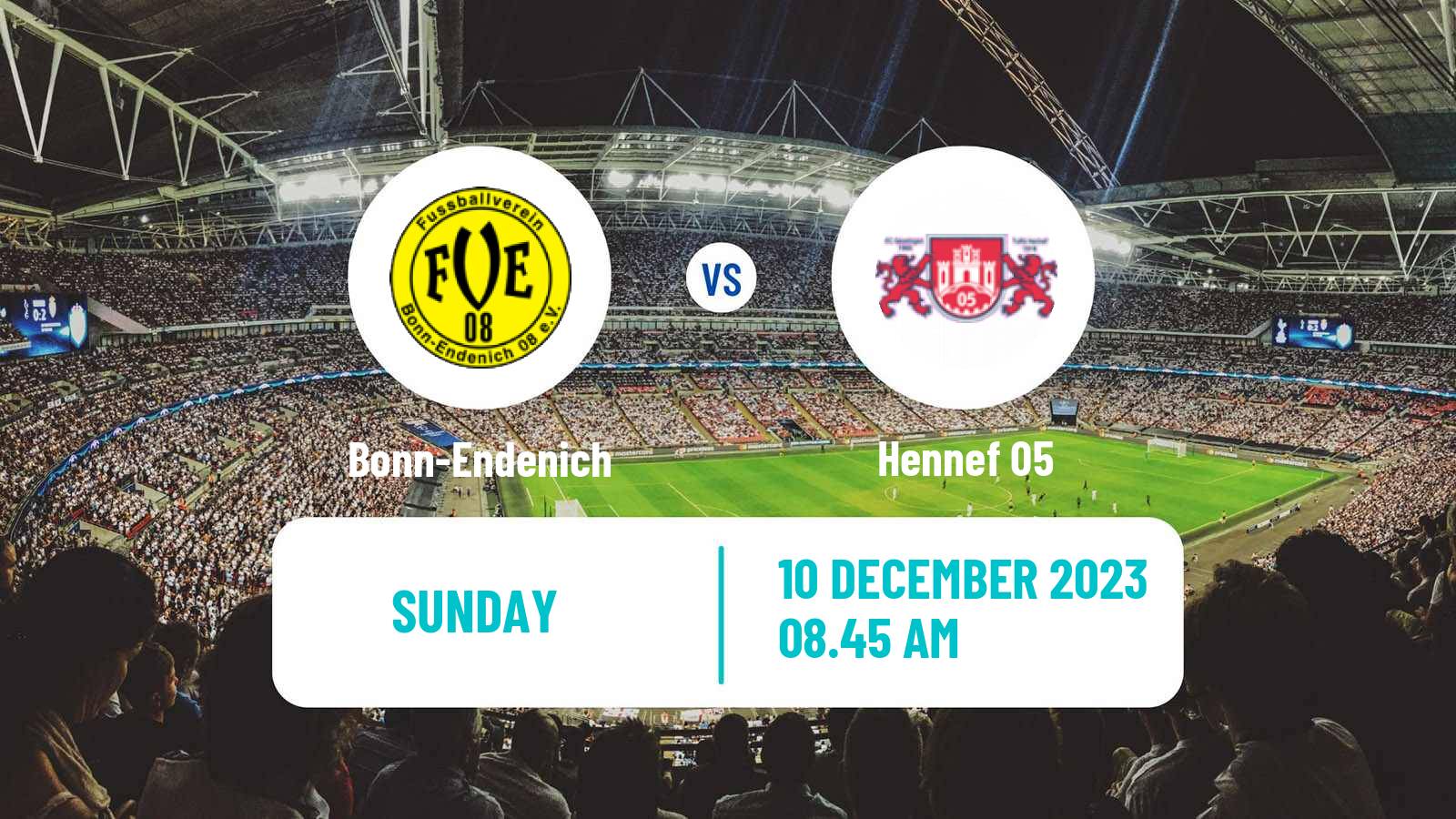Soccer German Oberliga Mittelrhein Bonn-Endenich - Hennef 05