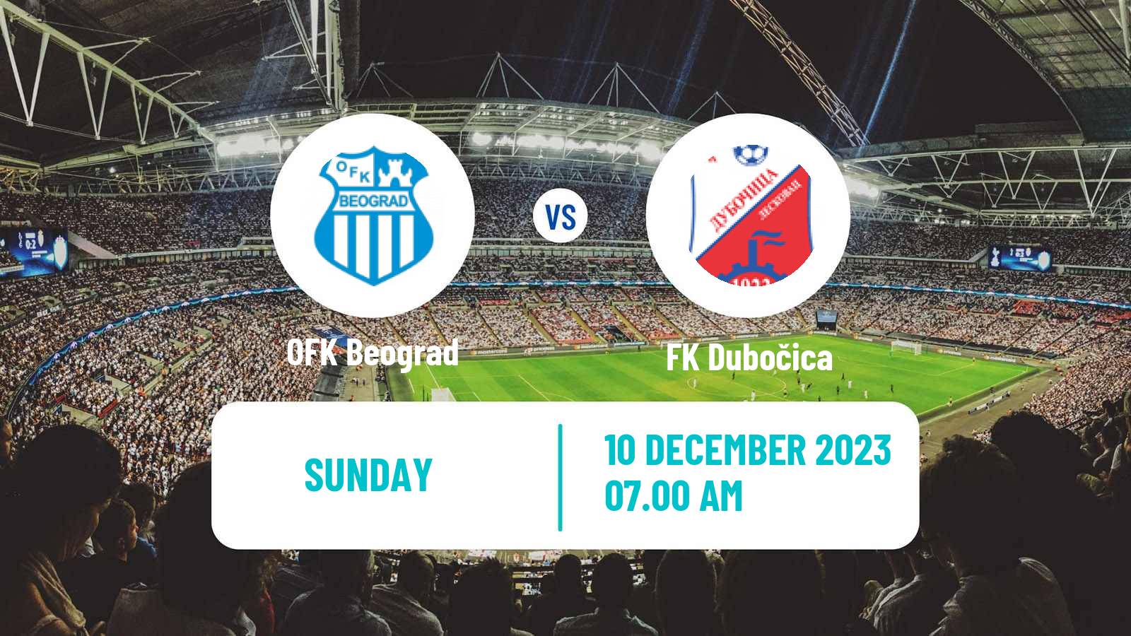 Soccer Serbian Prva Liga OFK Beograd - Dubočica