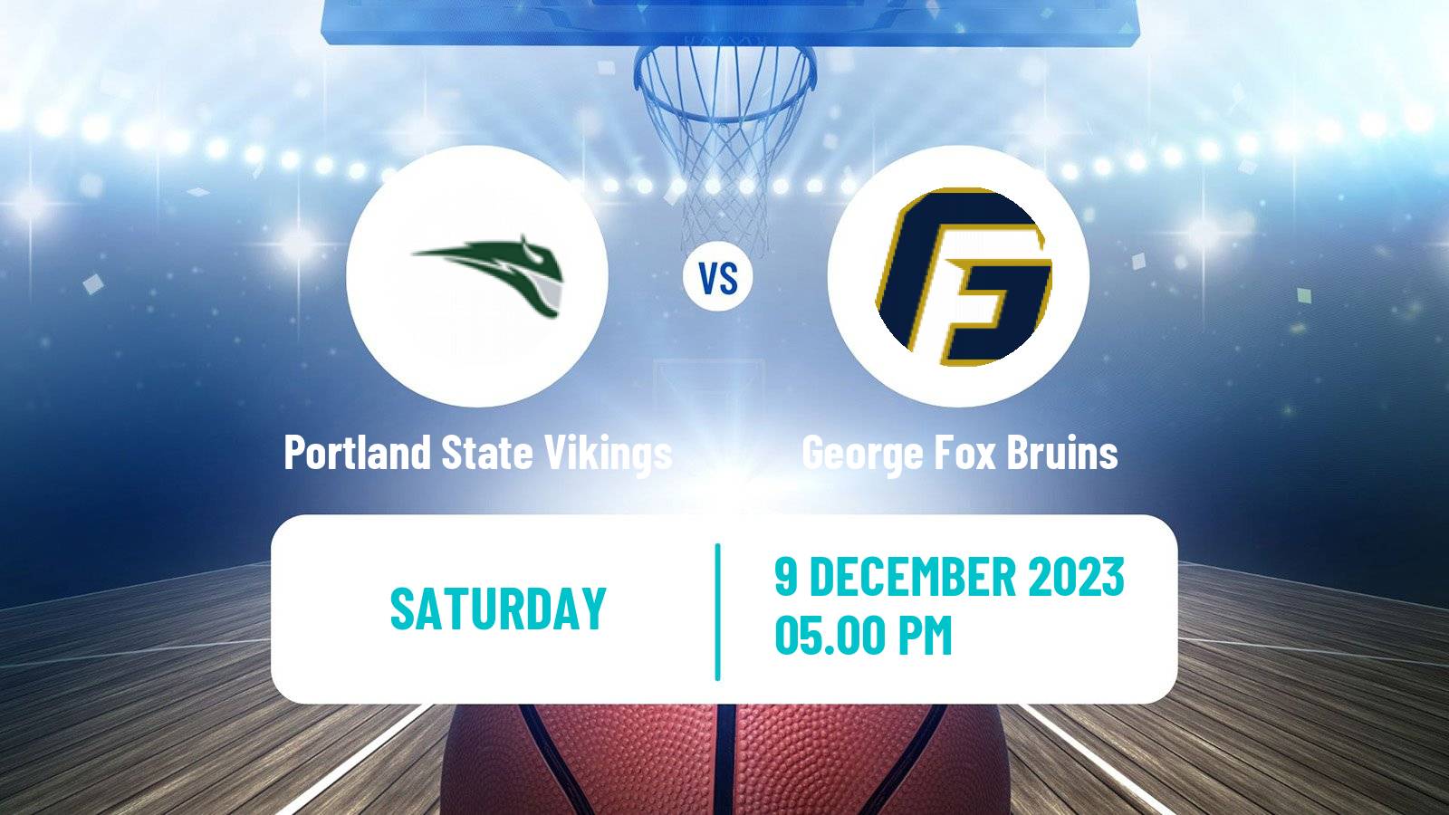 Basketball NCAA College Basketball Portland State Vikings - George Fox Bruins