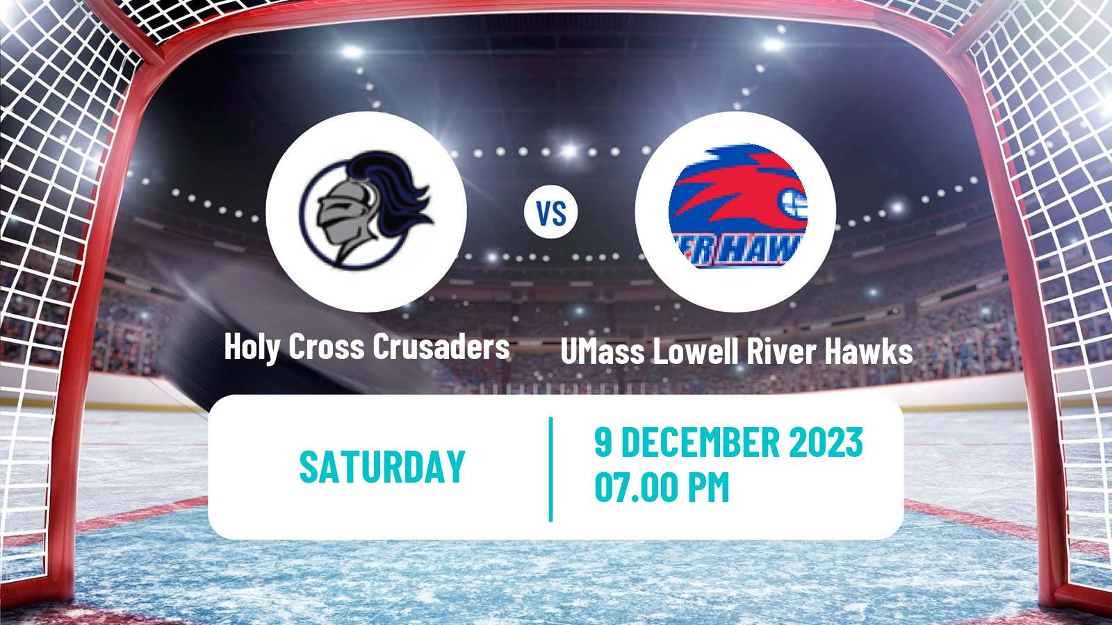 Hockey NCAA Hockey Holy Cross Crusaders - UMass Lowell River Hawks