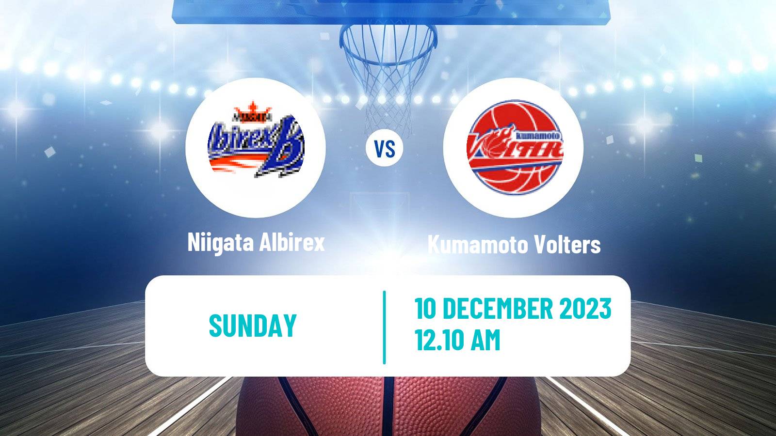 Basketball Japan B2 League Basketball Niigata Albirex - Kumamoto Volters