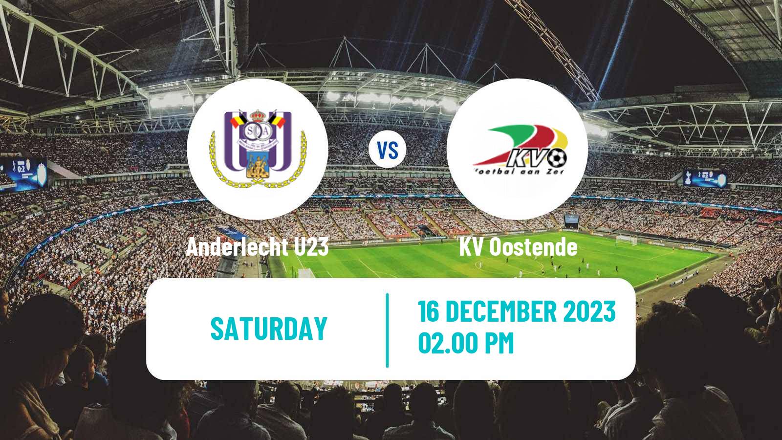 Soccer Belgian Сhallenger Pro League Anderlecht U23 - Oostende
