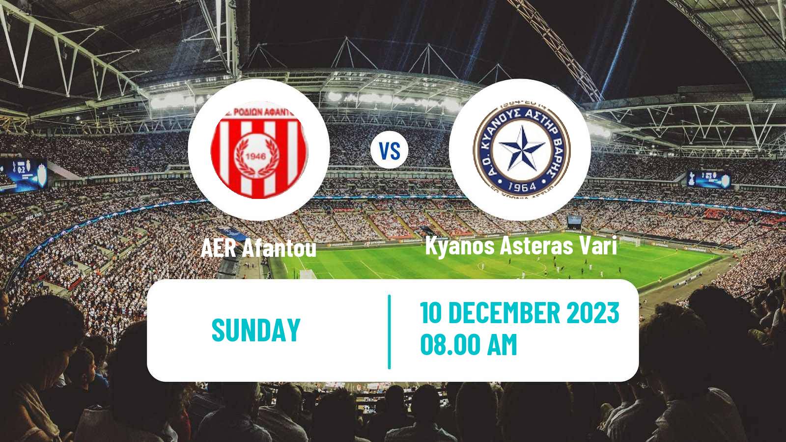 Soccer Greek Gamma Ethniki - Group 3 Afantou - Kyanos Asteras Vari