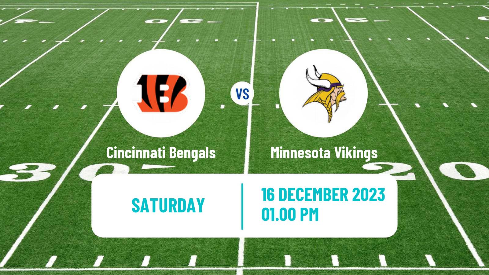 American football NFL Cincinnati Bengals - Minnesota Vikings