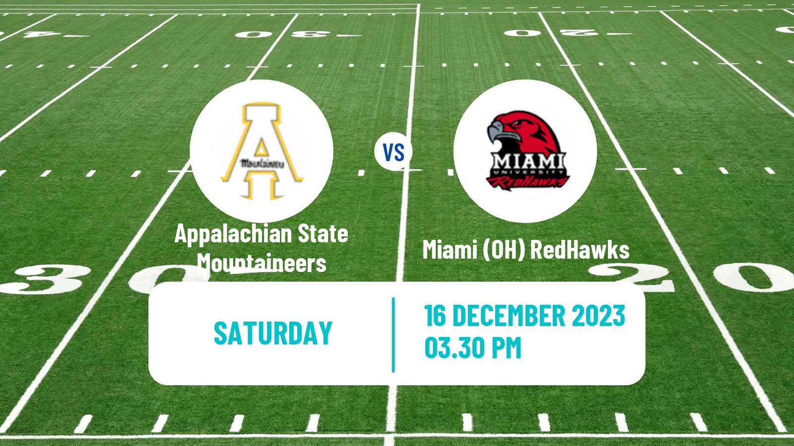 American football NCAA College Football Appalachian State Mountaineers - Miami OH RedHawks