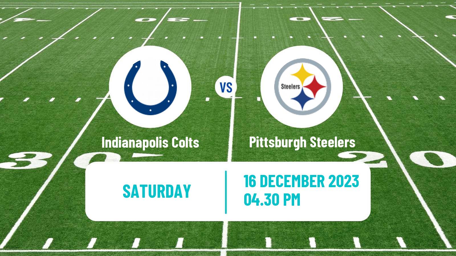 American football NFL Indianapolis Colts - Pittsburgh Steelers