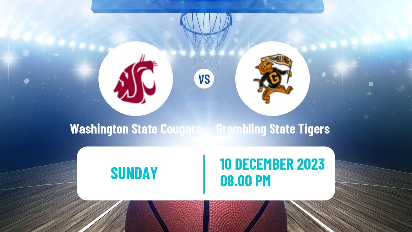 Basketball NCAA College Basketball Washington State Cougars - Grambling State Tigers