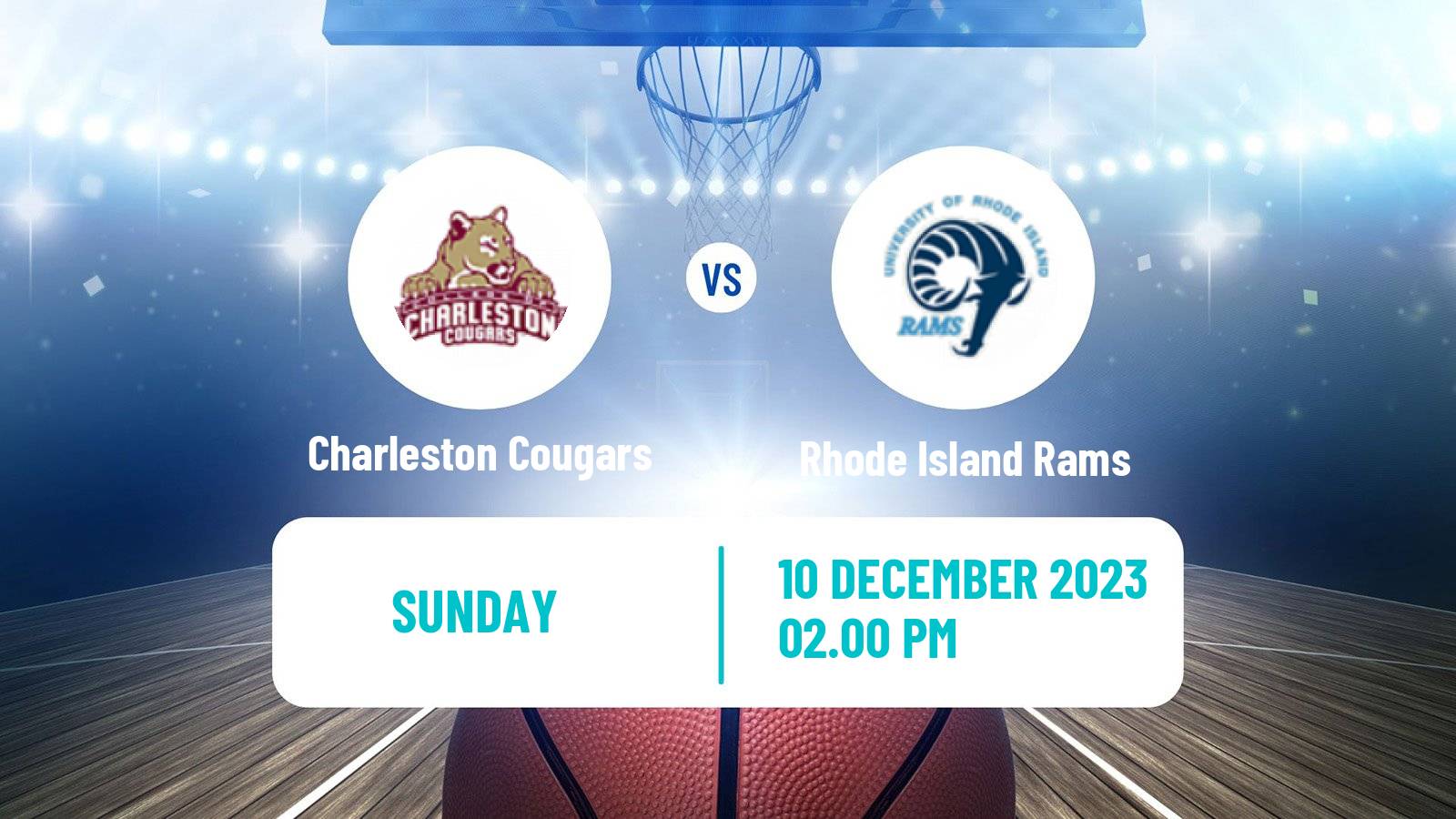 Basketball NCAA College Basketball Charleston Cougars - Rhode Island Rams