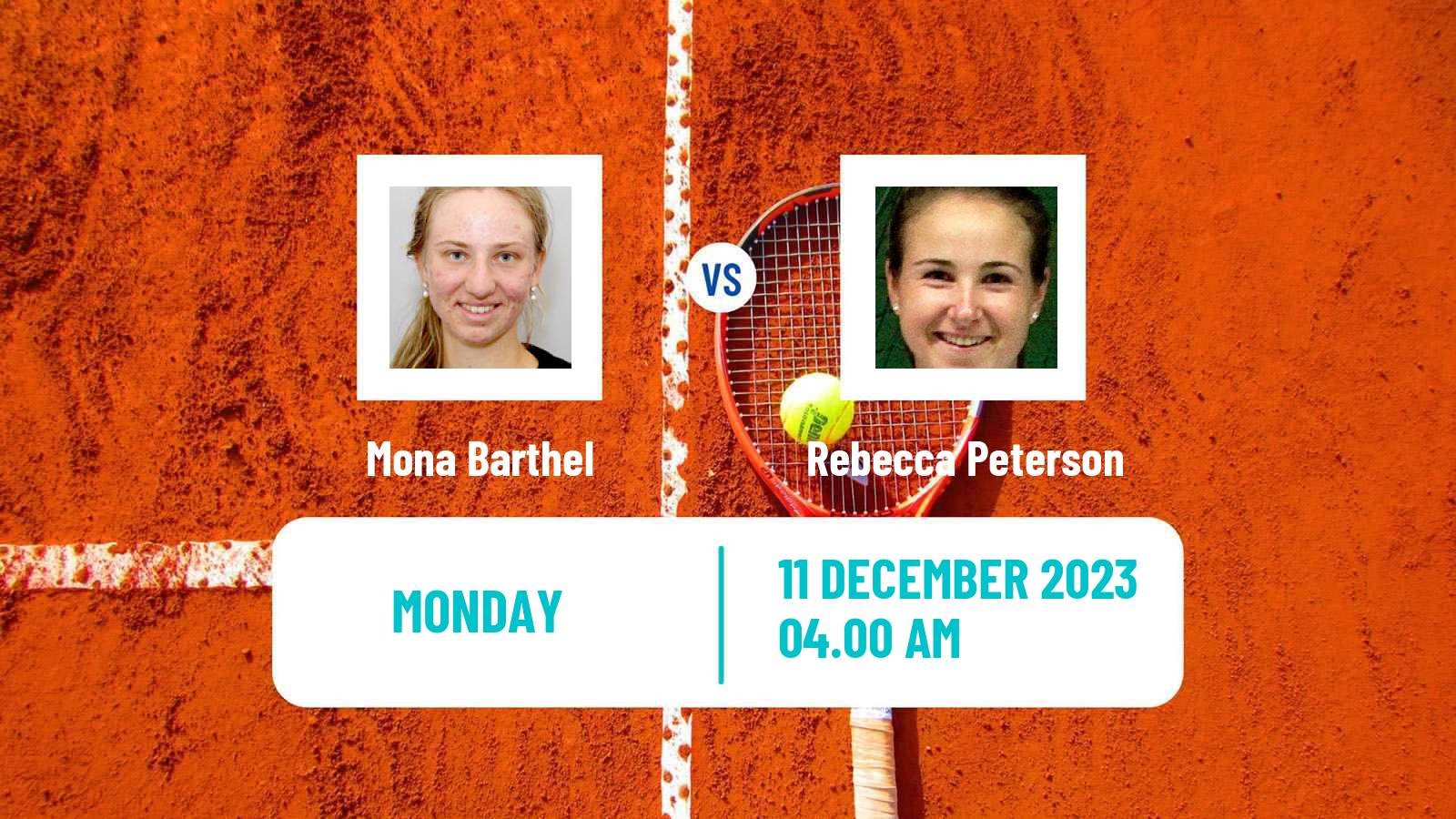 Tennis Limoges Challenger Women Mona Barthel - Rebecca Peterson