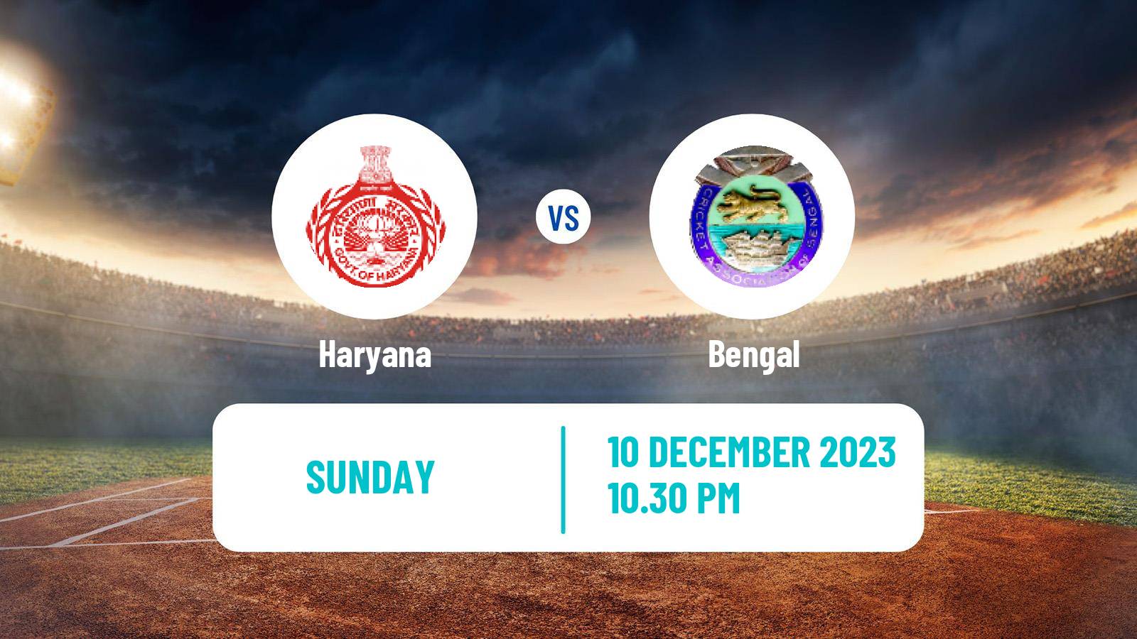 Cricket Vijay Hazare Trophy Haryana - Bengal