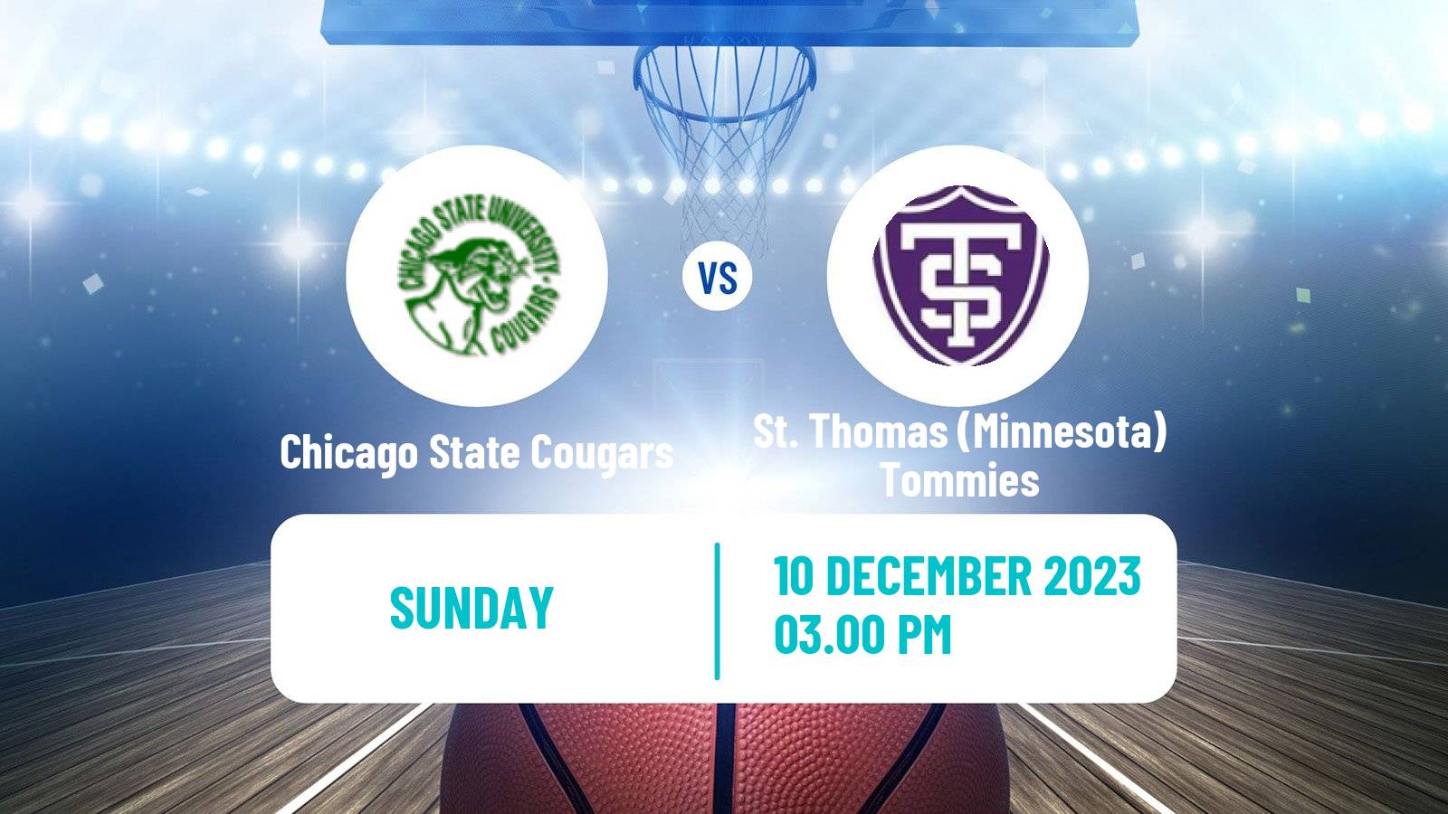 Basketball NCAA College Basketball Chicago State Cougars - St. Thomas (Minnesota) Tommies