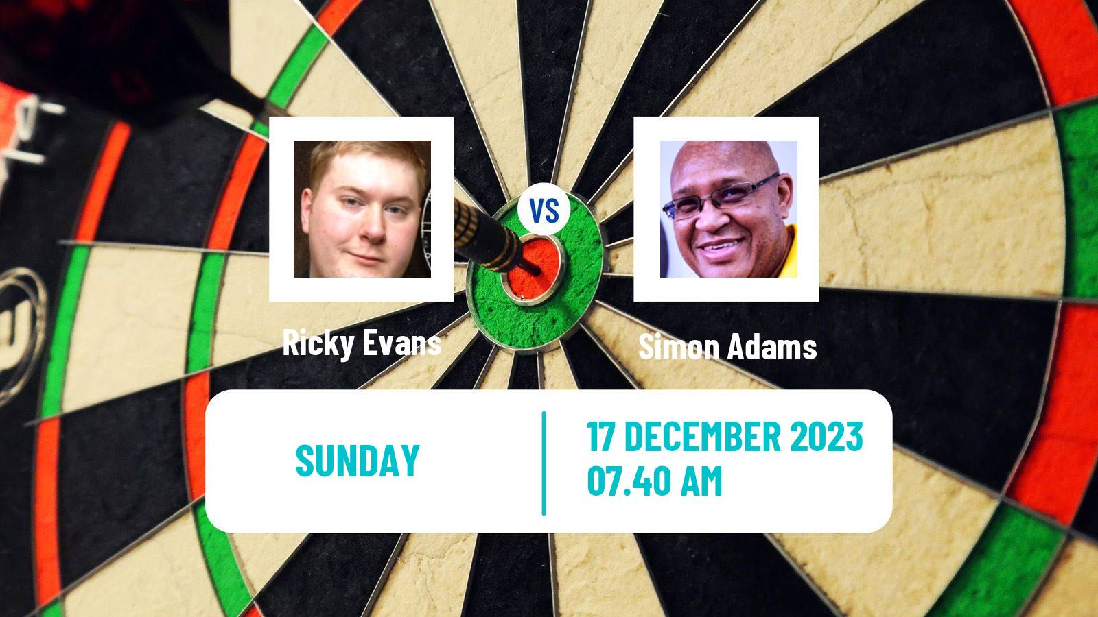 Darts PDC World Championship Ricky Evans - Simon Adams