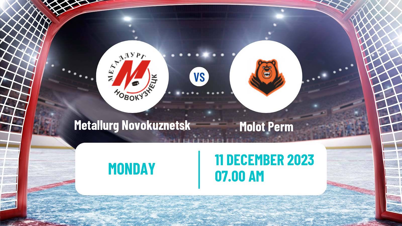 Hockey VHL Metallurg Novokuznetsk - Molot Perm