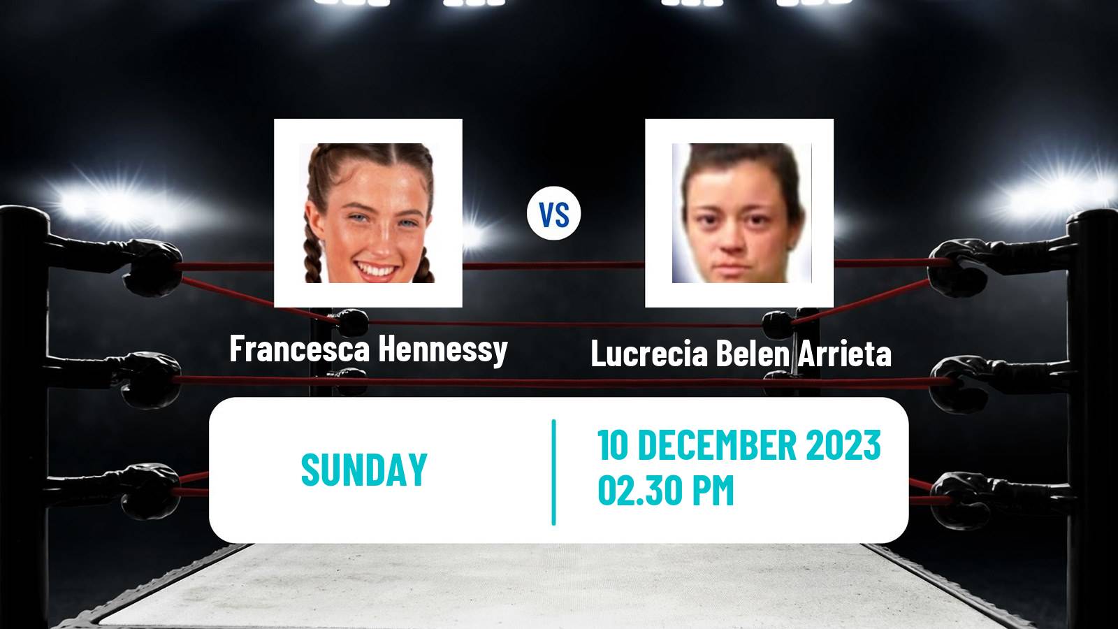 Boxing Bantamweight Others Matches Women Francesca Hennessy - Lucrecia Belen Arrieta