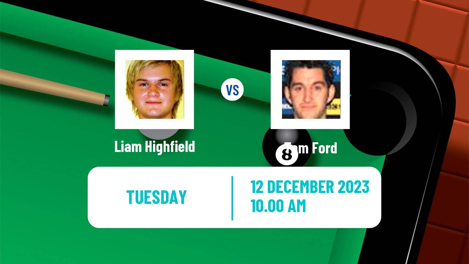 Snooker Scottish Open Liam Highfield - Tom Ford