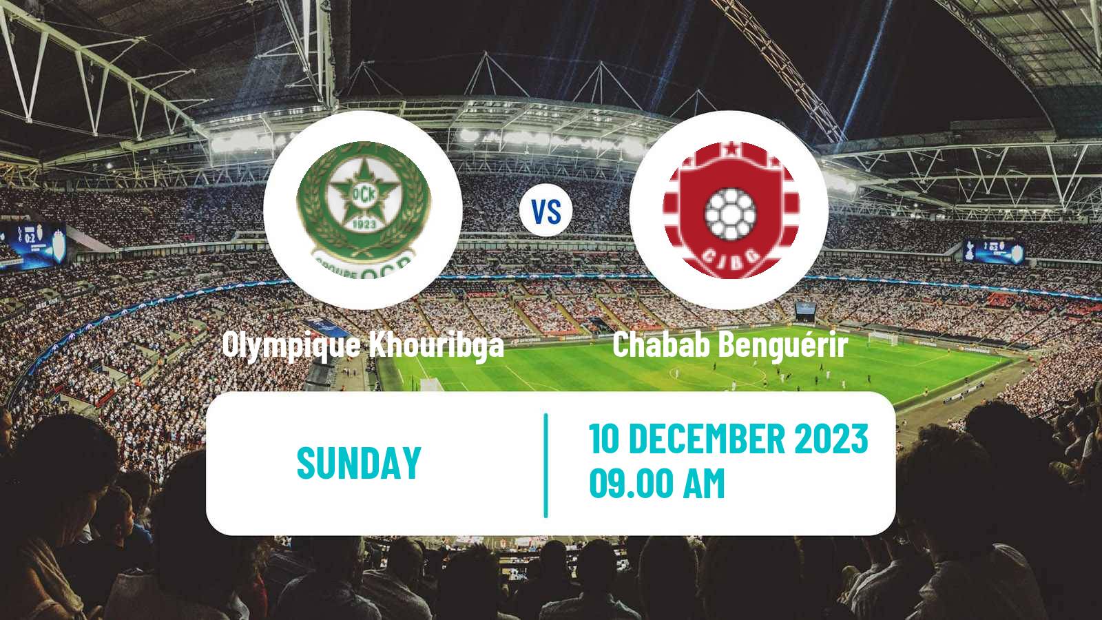 Soccer Moroccan Botola 2 Olympique Khouribga - Chabab Benguérir