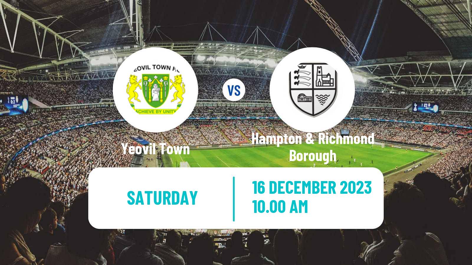 Soccer English National League South Yeovil Town - Hampton & Richmond Borough