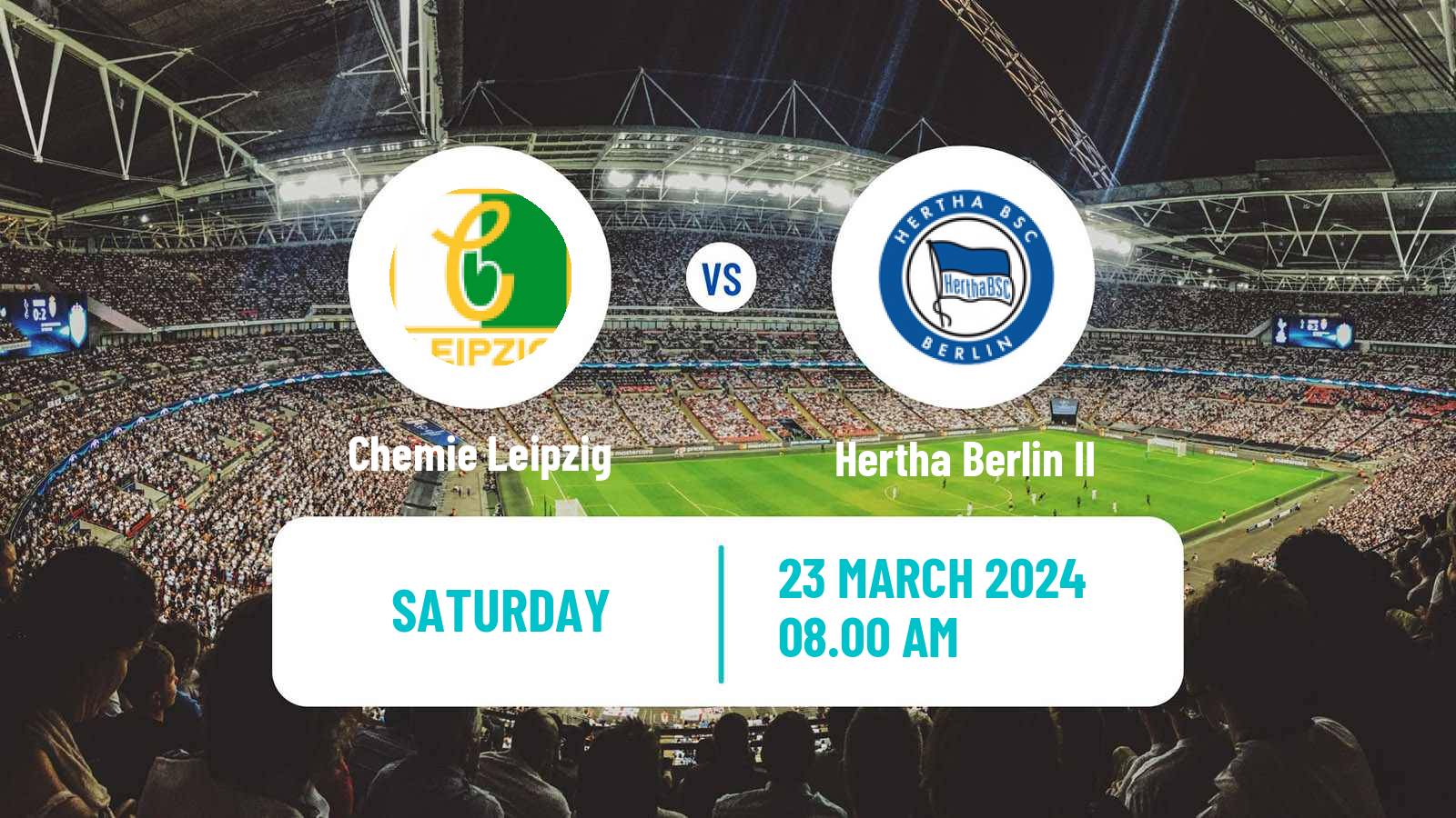 Soccer German Regionalliga Nordost Chemie Leipzig - Hertha Berlin II