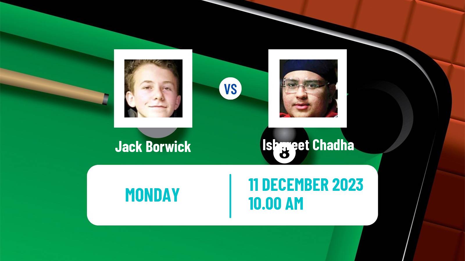 Snooker Scottish Open Jack Borwick - Ishpreet Chadha