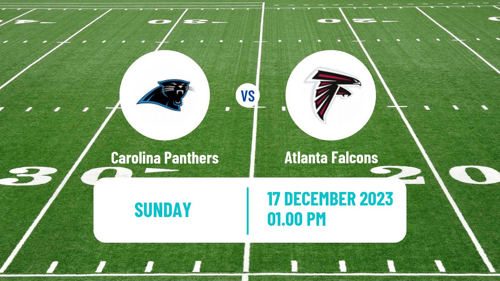 American football NFL Carolina Panthers - Atlanta Falcons