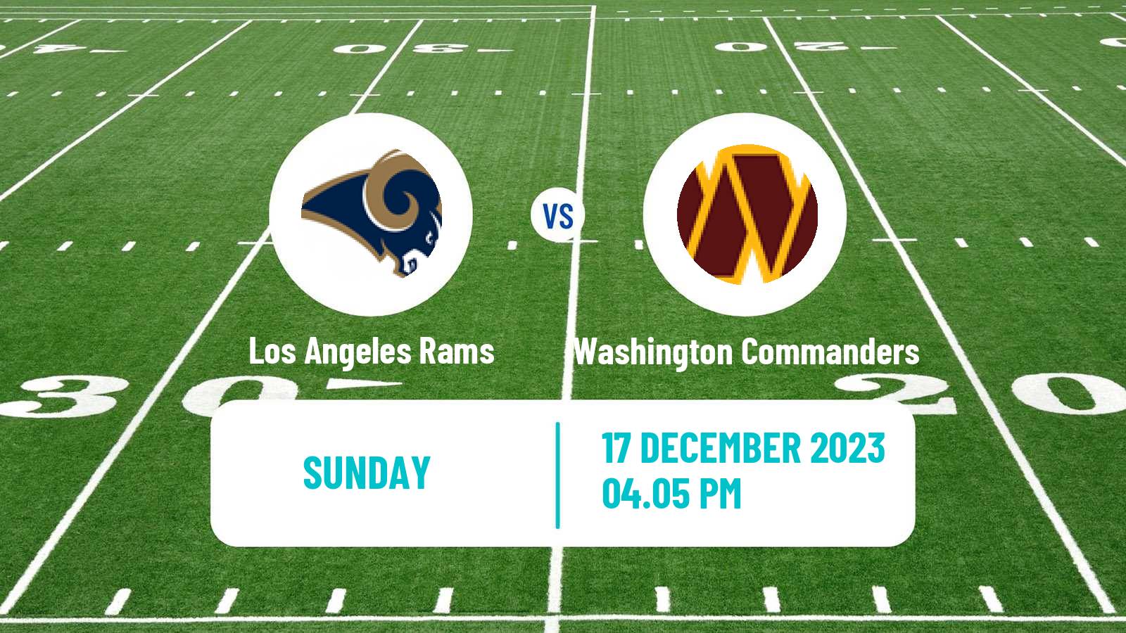 American football NFL Los Angeles Rams - Washington Commanders