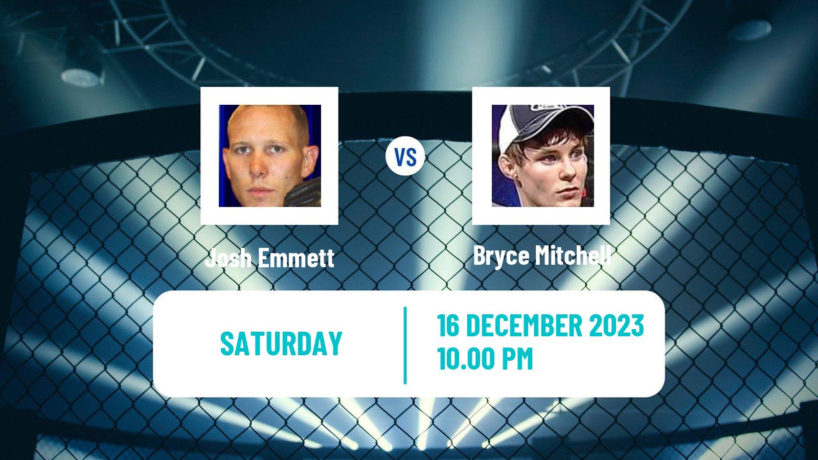 MMA Featherweight UFC Men Josh Emmett - Bryce Mitchell