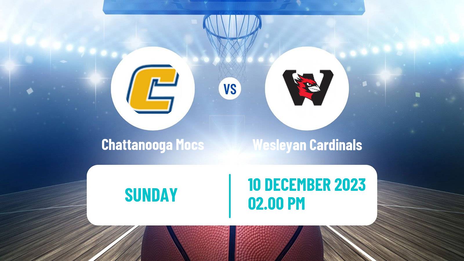 Basketball NCAA College Basketball Chattanooga Mocs - Wesleyan Cardinals