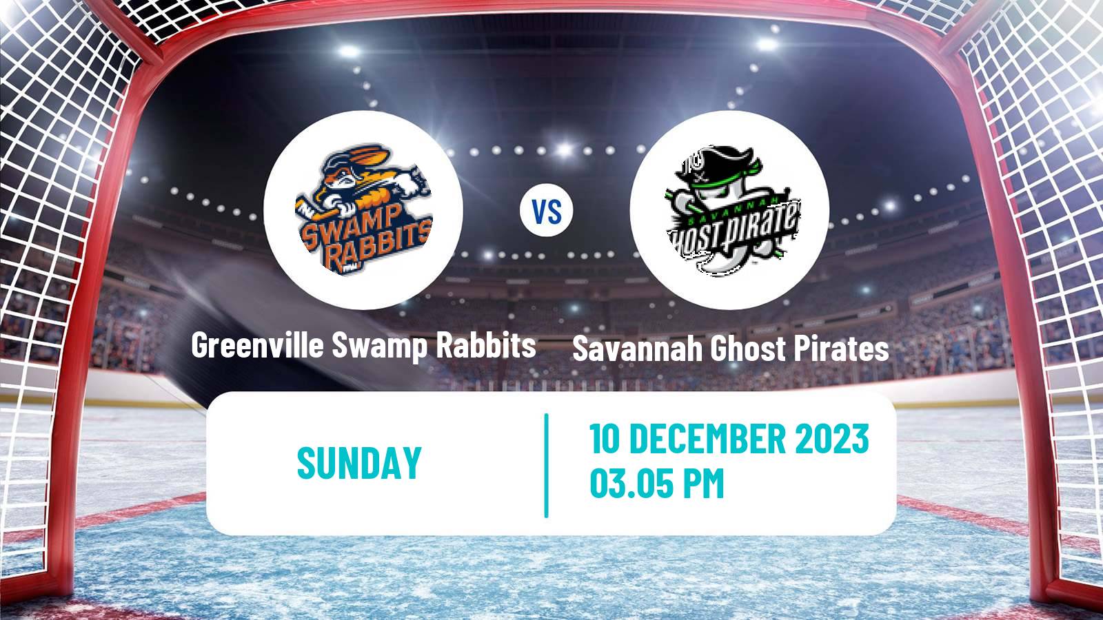 Hockey ECHL Greenville Swamp Rabbits - Savannah Ghost Pirates