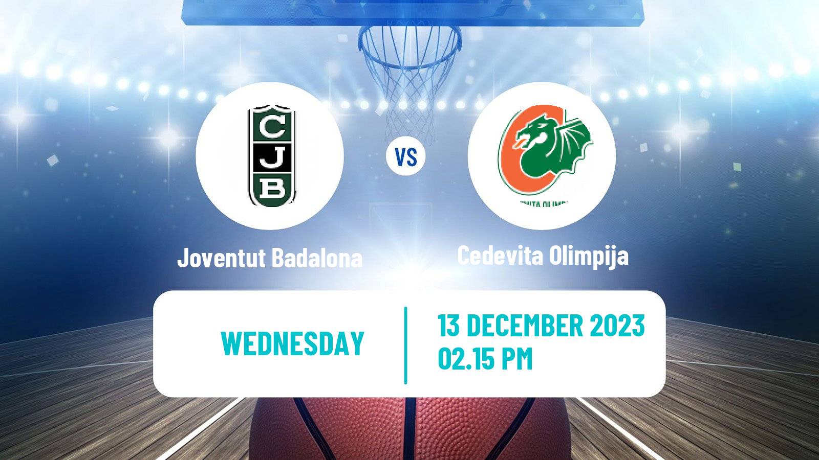 Basketball Eurocup Joventut Badalona - Cedevita Olimpija