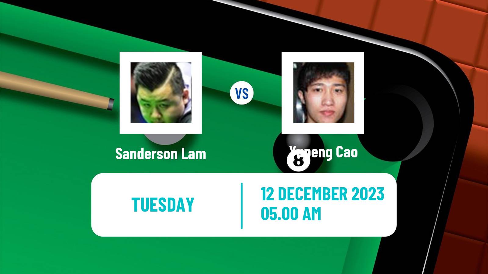 Snooker Scottish Open Sanderson Lam - Yupeng Cao