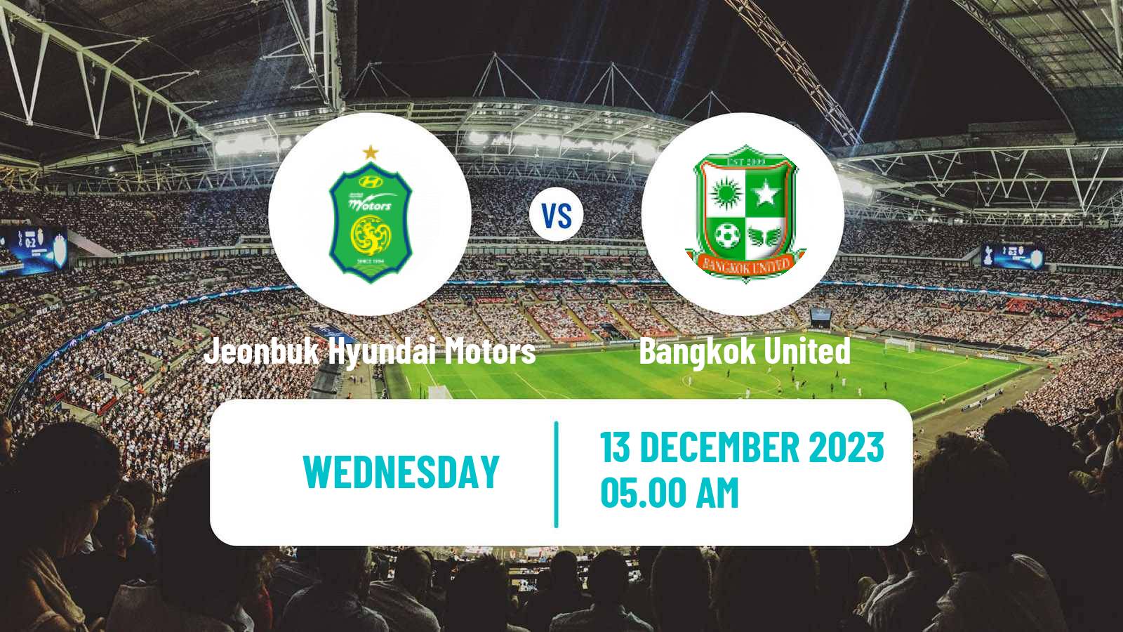 Soccer AFC Champions League Jeonbuk Hyundai Motors - Bangkok United