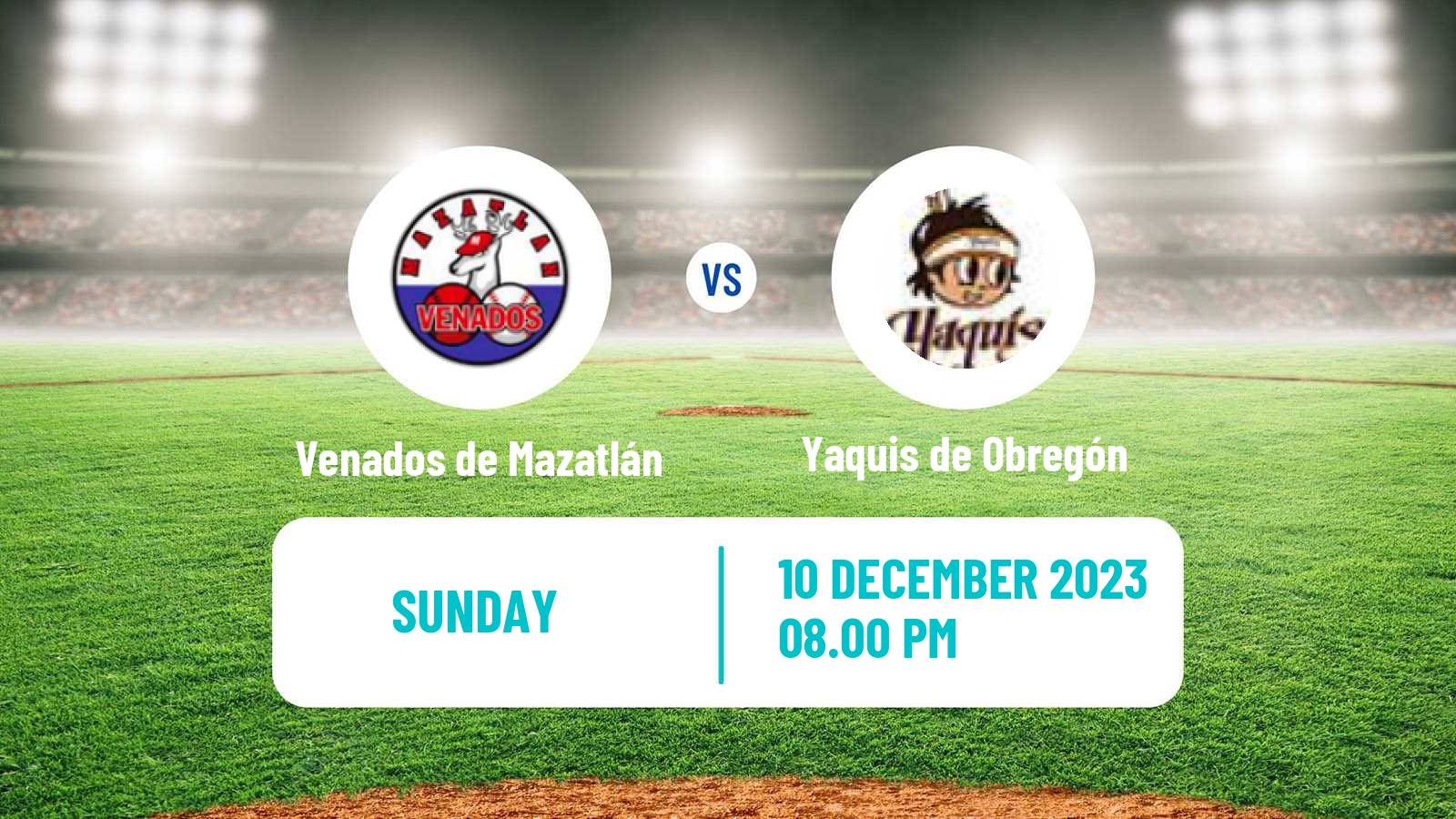 Baseball LMP Venados de Mazatlán - Yaquis de Obregón
