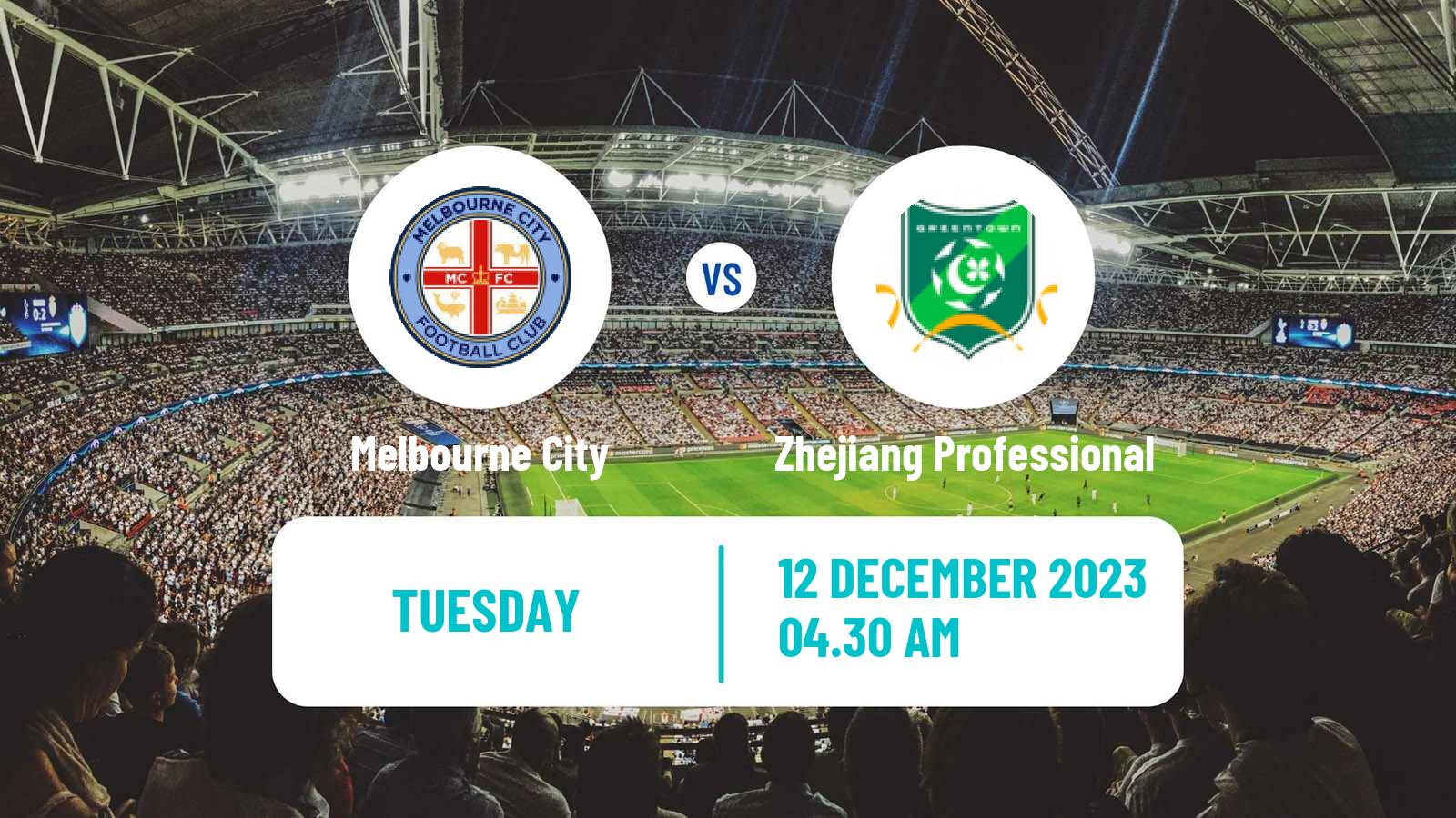 Soccer AFC Champions League Melbourne City - Zhejiang Professional