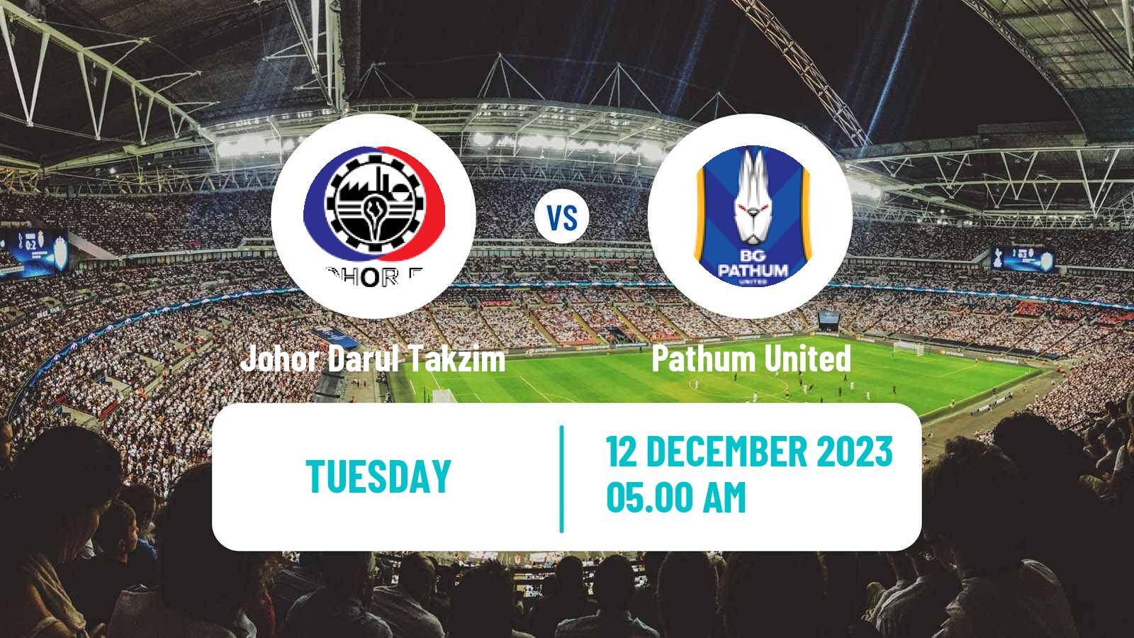 Soccer AFC Champions League Johor Darul Takzim - Pathum United
