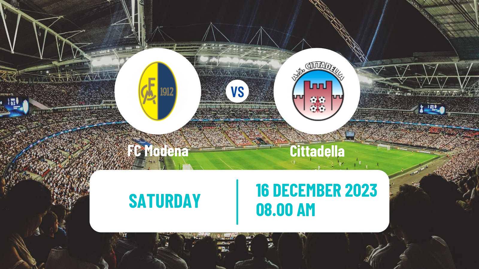 Modena vs Cittadella » Predictions, Odds, Live Scores & Stats