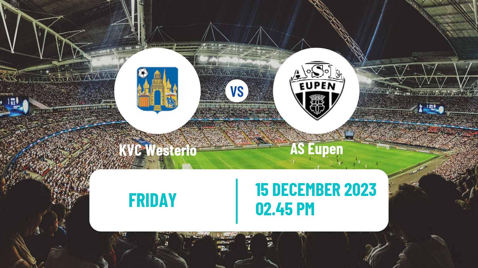 Soccer Belgian Jupiler Pro League Westerlo - Eupen