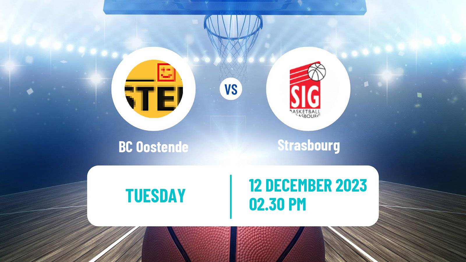 Basketball Champions League Basketball Oostende - Strasbourg