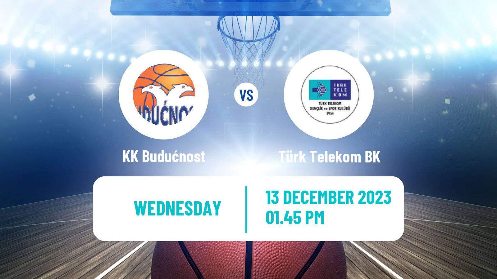 Basketball Eurocup KK Budućnost - Türk Telekom BK