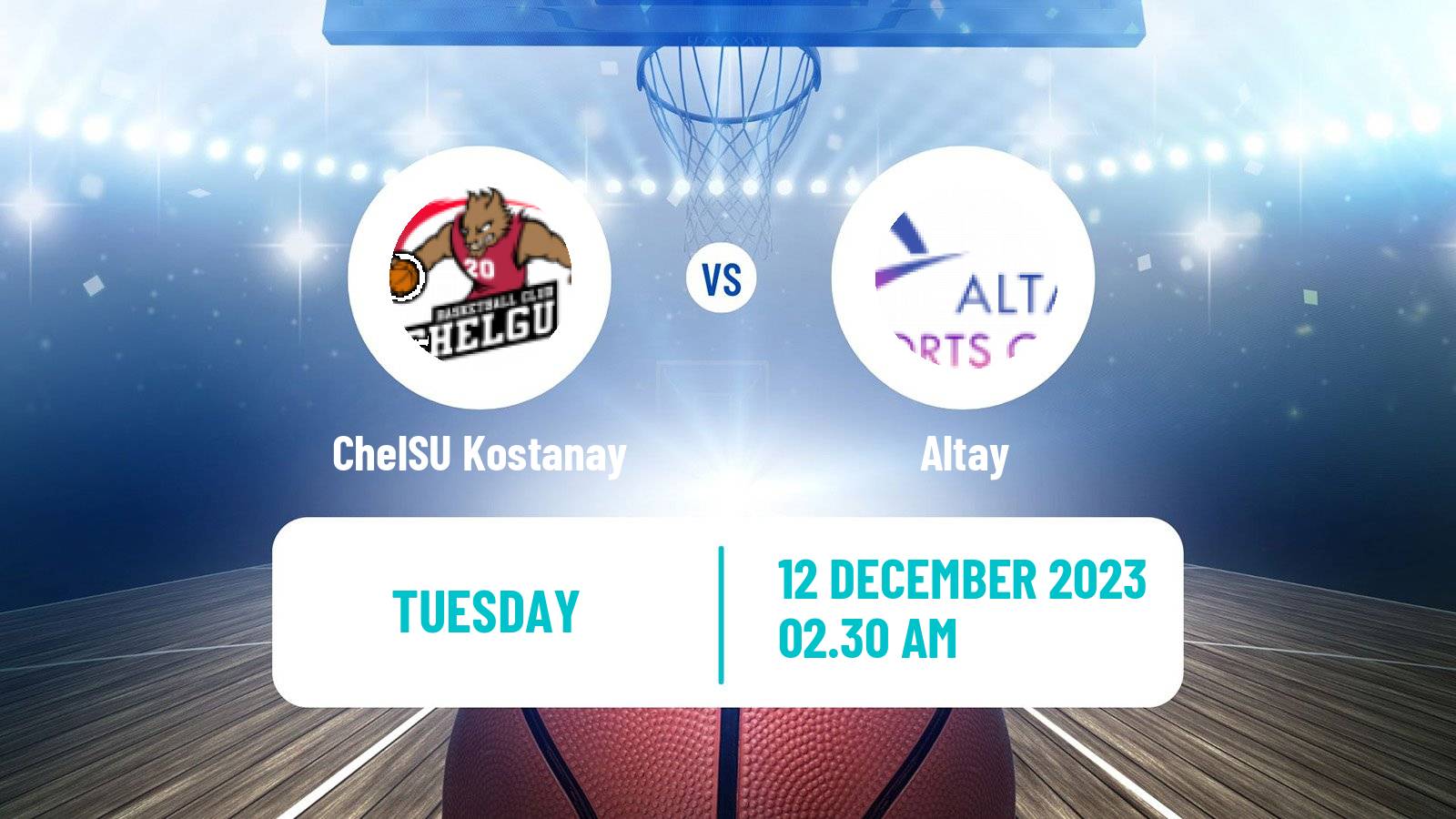 Basketball Kazakh Higher League Basketball ChelSU Kostanay - Altay