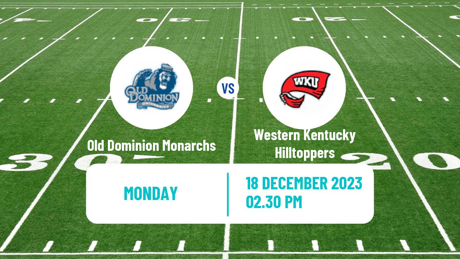 American football NCAA College Football Old Dominion Monarchs - Western Kentucky Hilltoppers