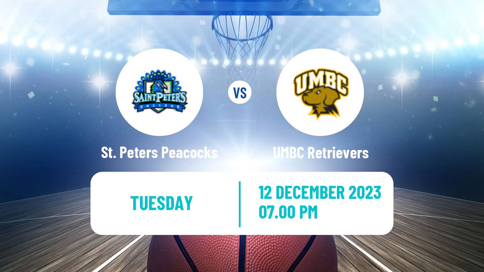 Basketball NCAA College Basketball St. Peters Peacocks - UMBC Retrievers