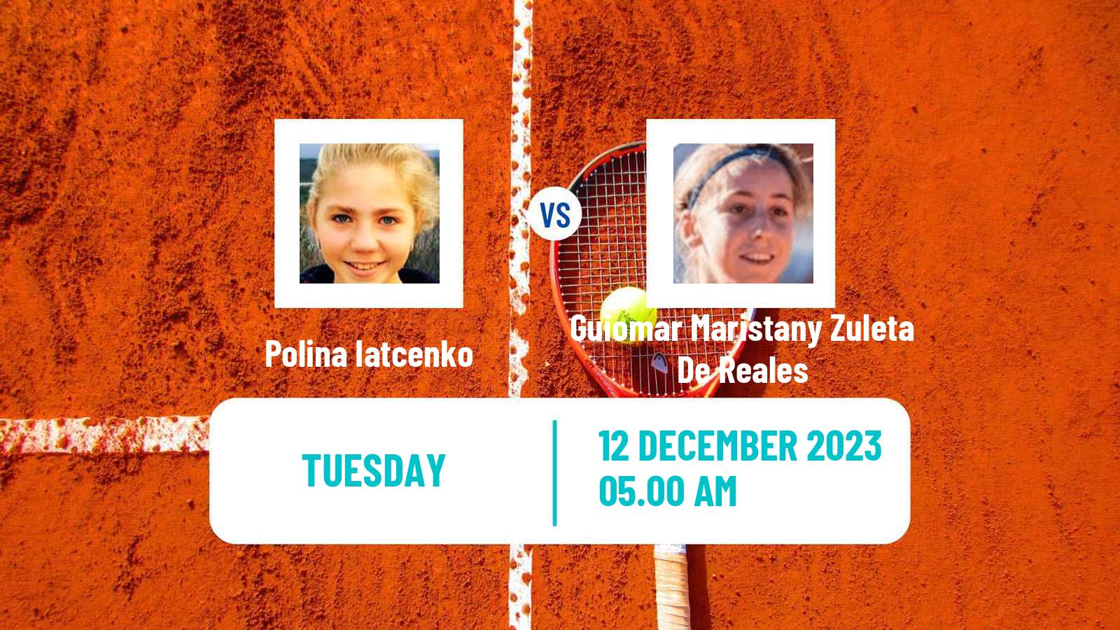 Tennis ITF W25 Monastir 6 Women 2023 Polina Iatcenko - Guiomar Maristany Zuleta De Reales