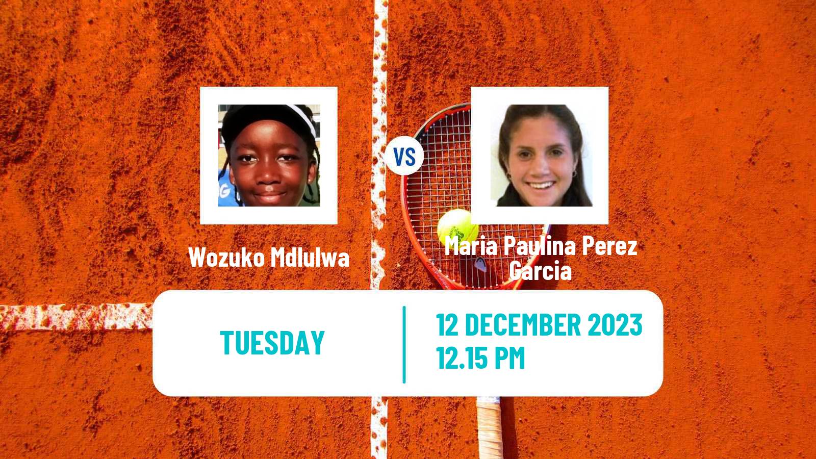 Tennis ITF W60 Vacaria Women Wozuko Mdlulwa - Maria Paulina Perez Garcia