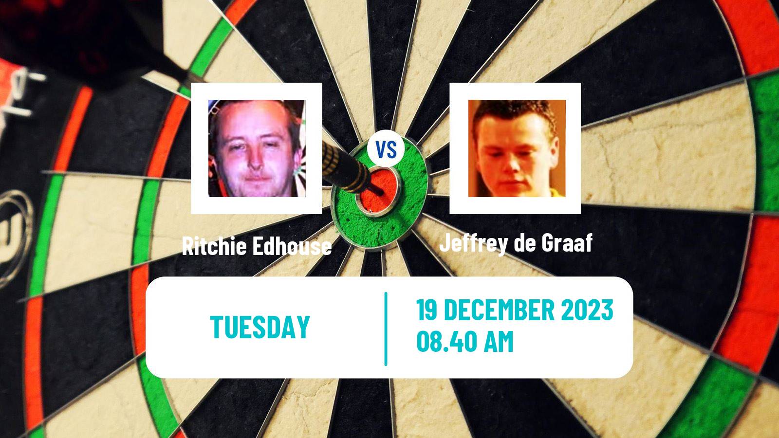 Darts PDC World Championship Ritchie Edhouse - Jeffrey de Graaf
