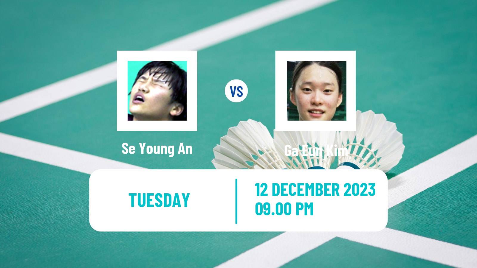 Badminton BWF World Tour World Tour Finals Women Se Young An - Ga Eun Kim