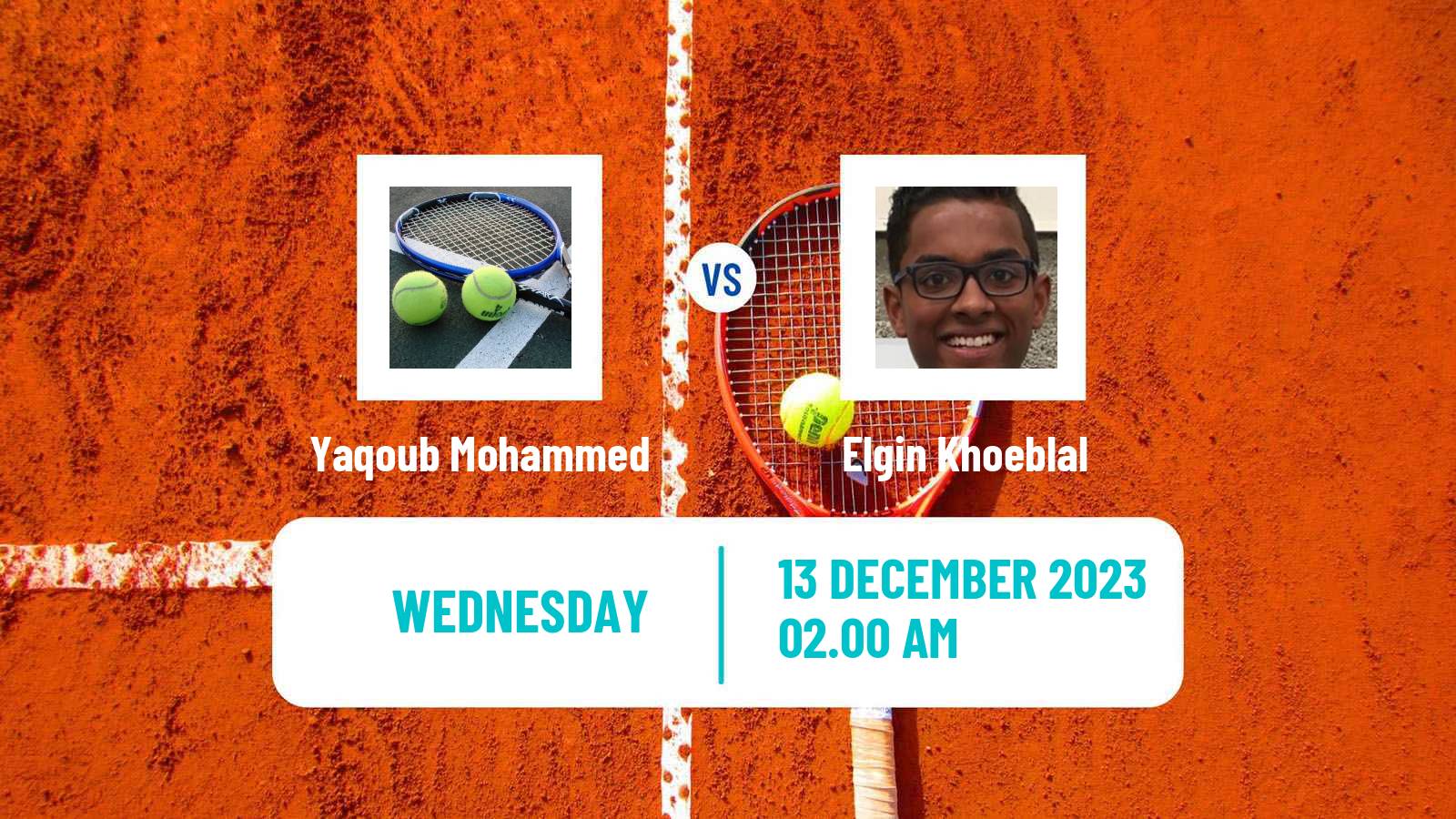 Tennis ITF M15 Zahra 3 Men 2023 Yaqoub Mohammed - Elgin Khoeblal