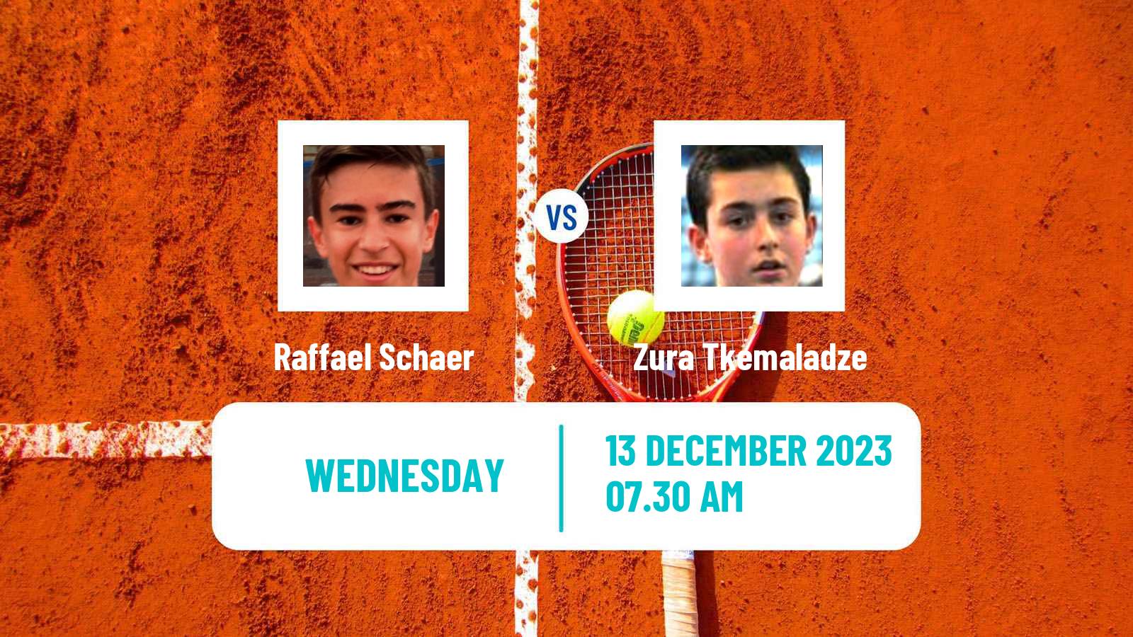 Tennis ITF M15 Zahra 3 Men 2023 Raffael Schaer - Zura Tkemaladze