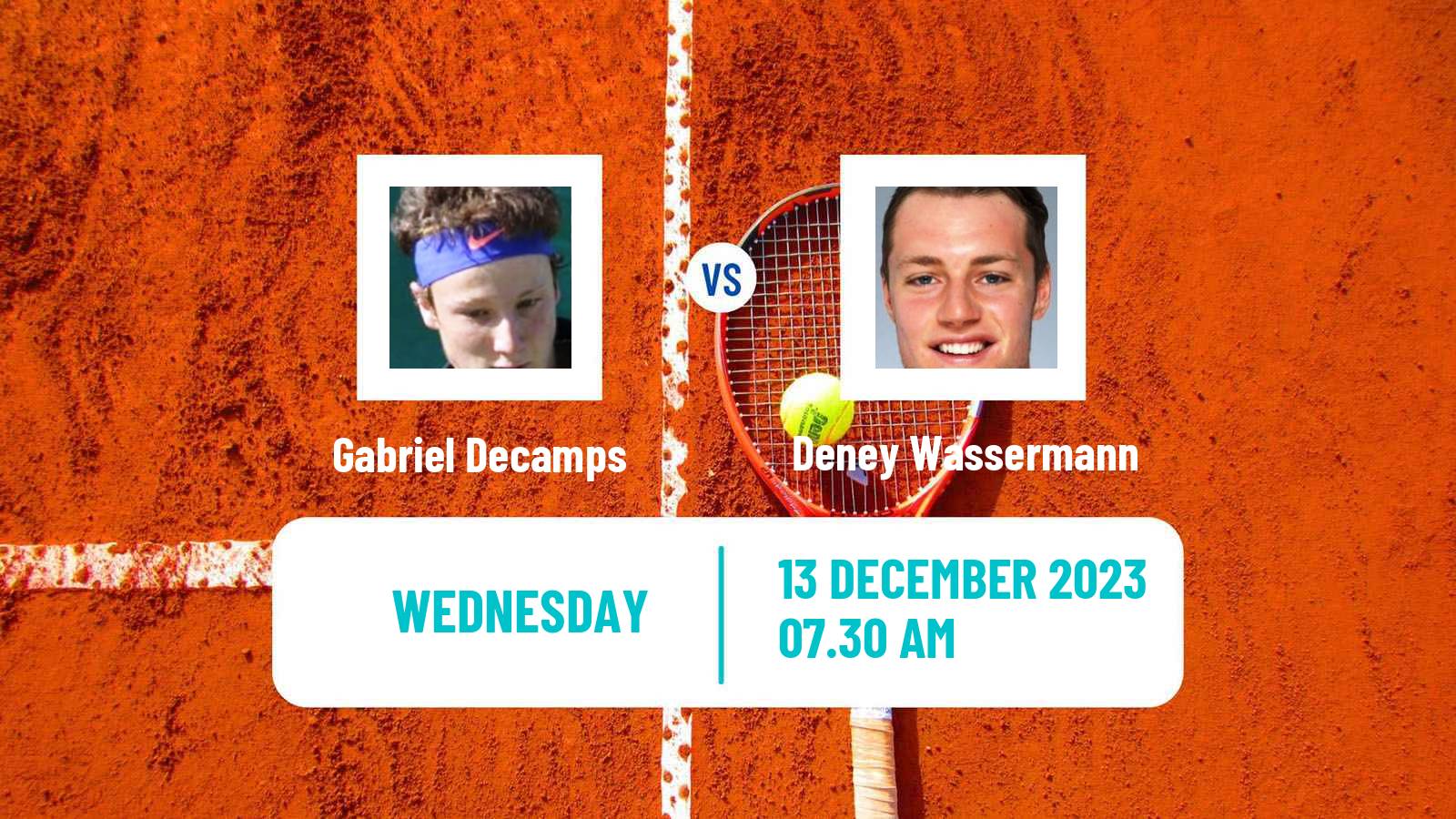 Tennis ITF M15 Zahra 3 Men 2023 Gabriel Decamps - Deney Wassermann