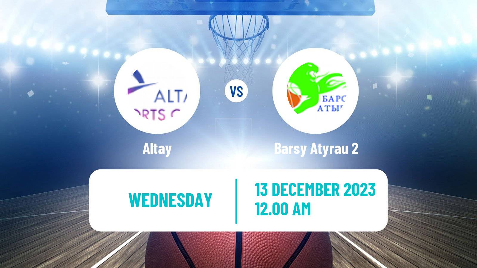 Basketball Kazakh Higher League Basketball Altay - Barsy Atyrau 2